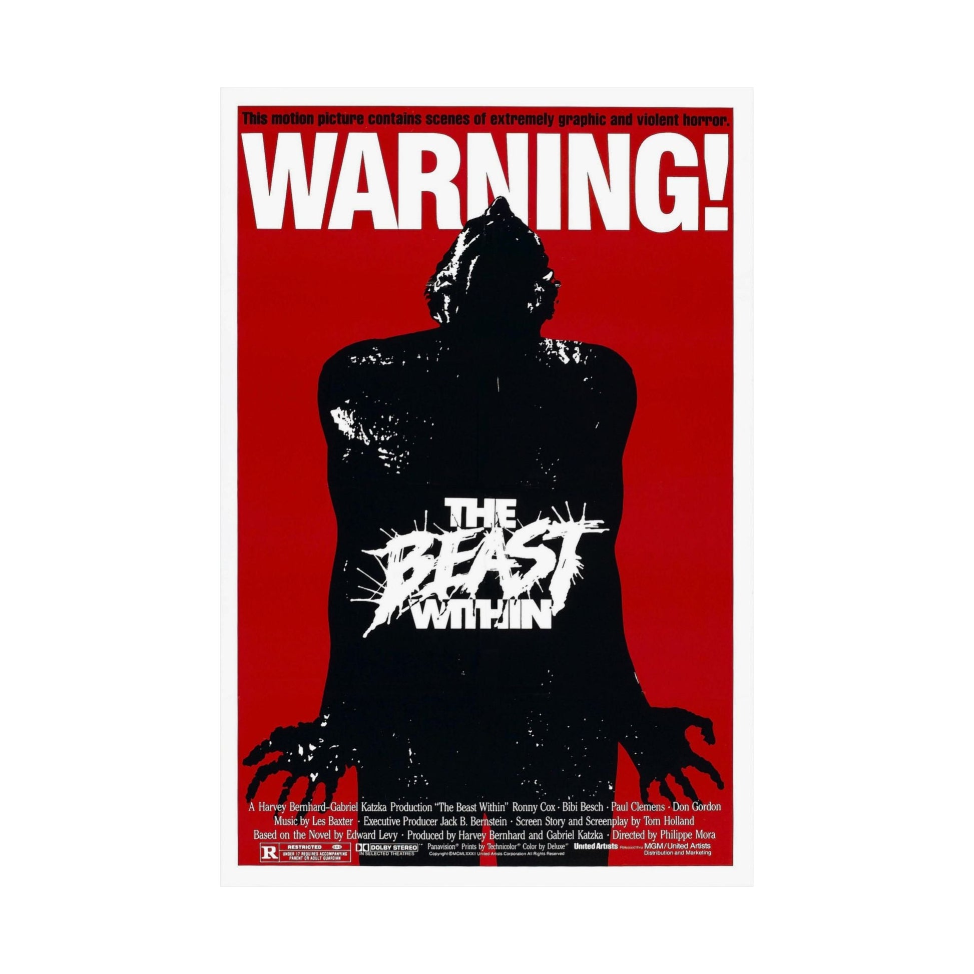 THE BEAST WITHIN 1982 - Paper Movie Poster-The Sticker Space