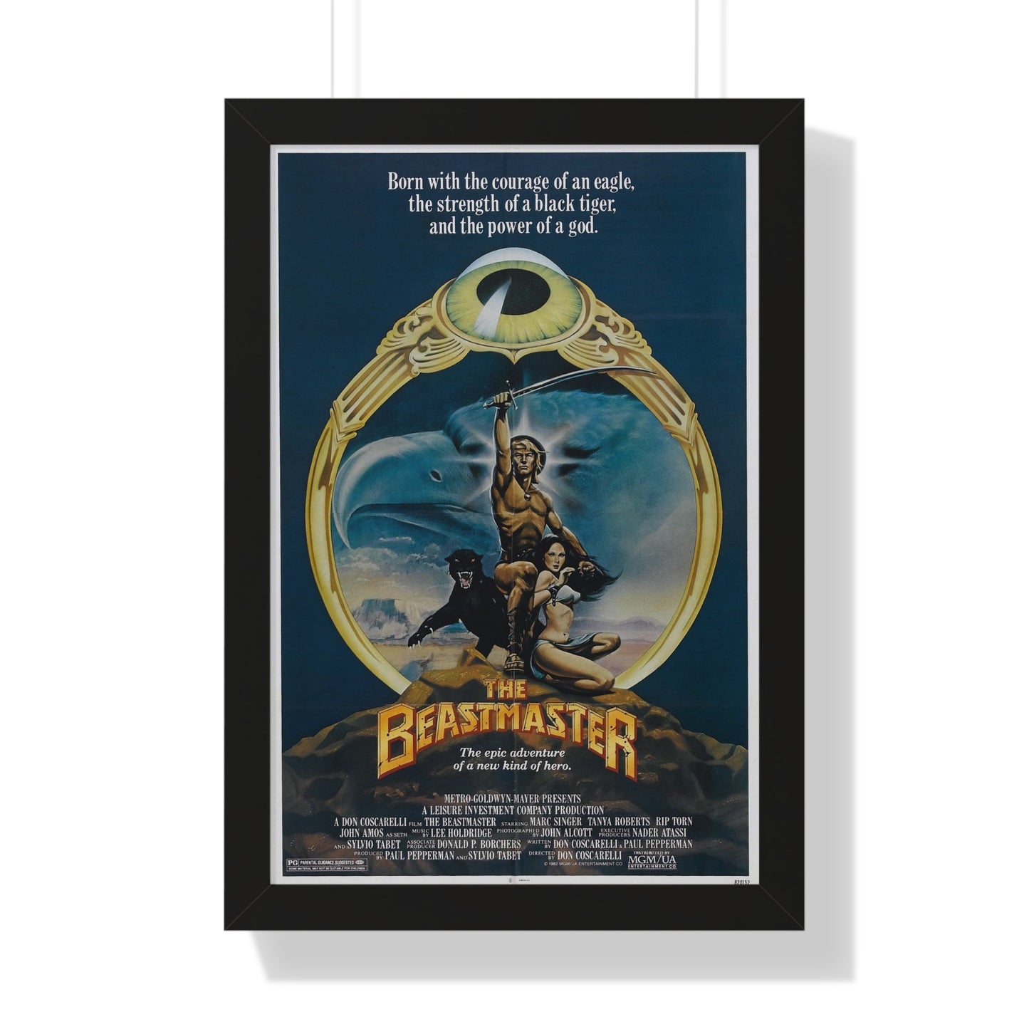 THE BEASTMASTER 1982 - Framed Movie Poster-16″ x 24″-The Sticker Space