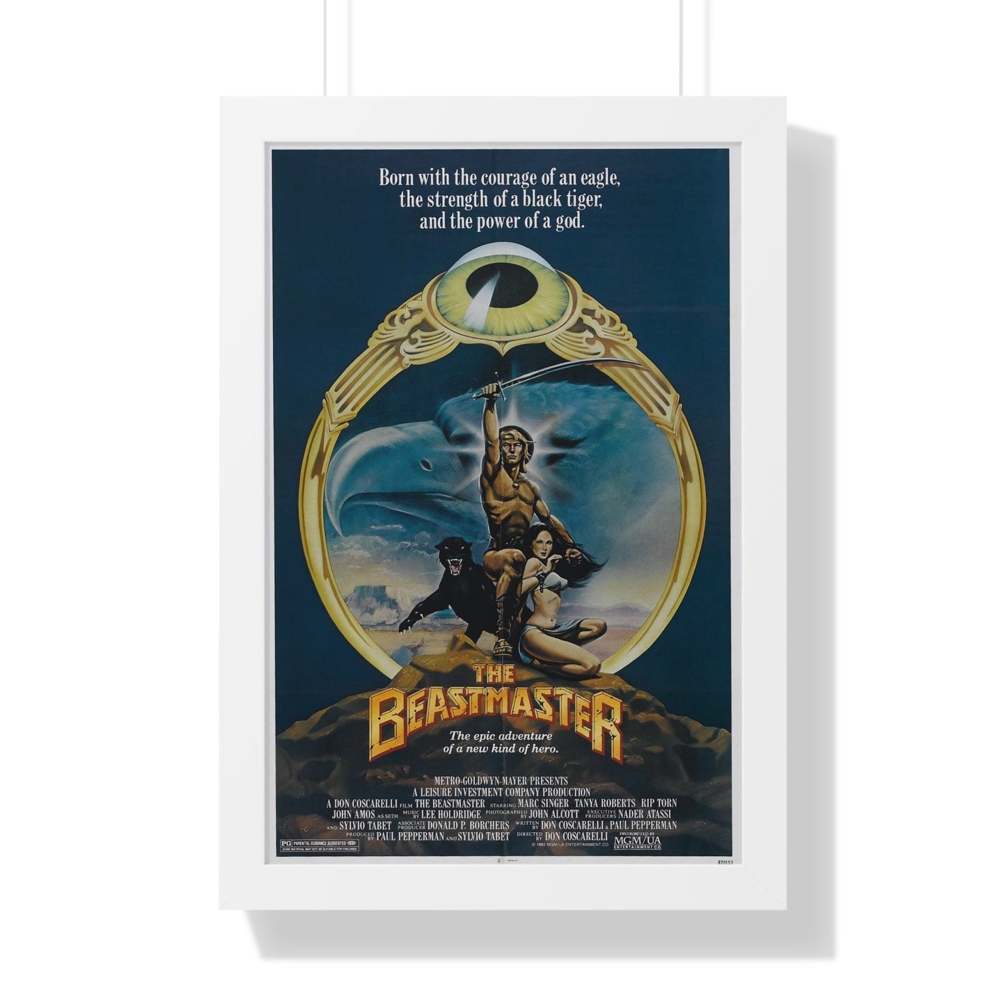 THE BEASTMASTER 1982 - Framed Movie Poster-16″ x 24″-The Sticker Space