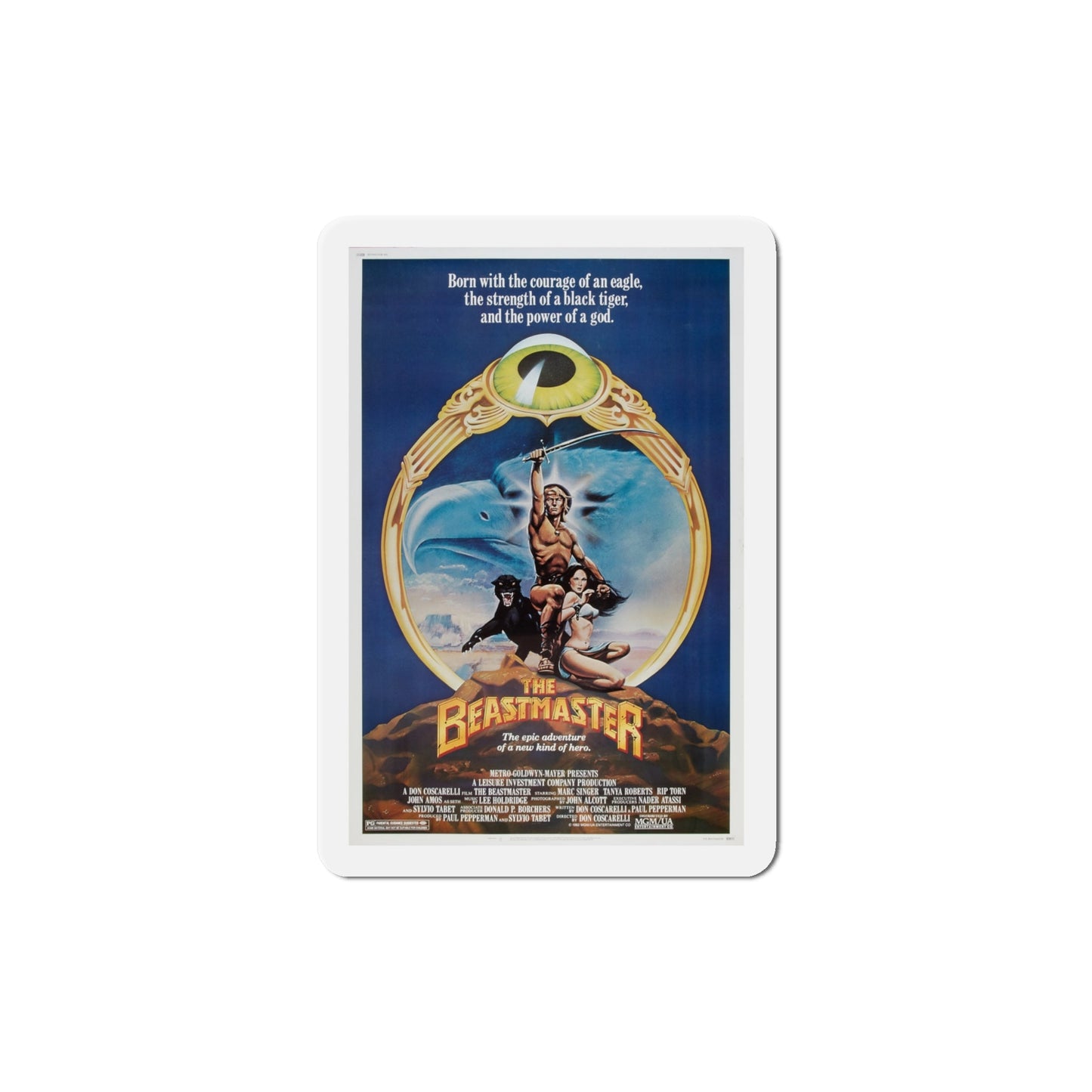 The Beastmaster 1982 Movie Poster Die-Cut Magnet-4" x 4"-The Sticker Space