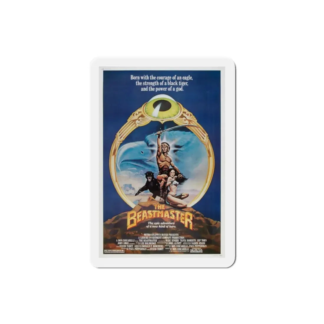 The Beastmaster 1982 Movie Poster Refrigerator Magnet 2 Inch - The Sticker Space