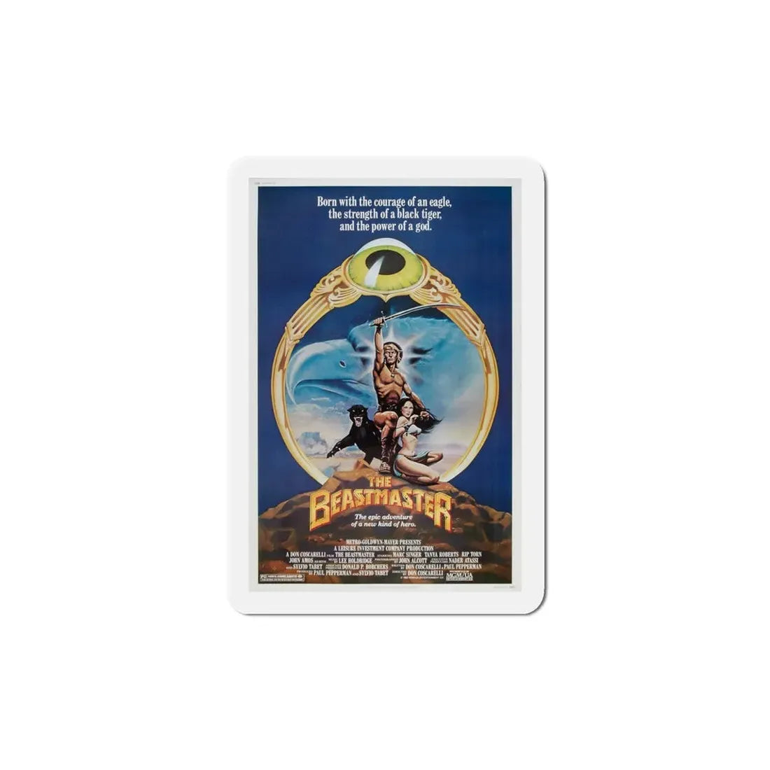 The Beastmaster 1982 Movie Poster Refrigerator Magnet 5 Inch - The Sticker Space