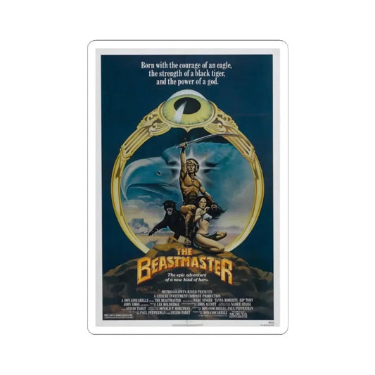 THE BEASTMASTER 1982 Movie Poster - STICKER Vinyl Kiss-Cut Decal 2 Inch White - The Sticker Space