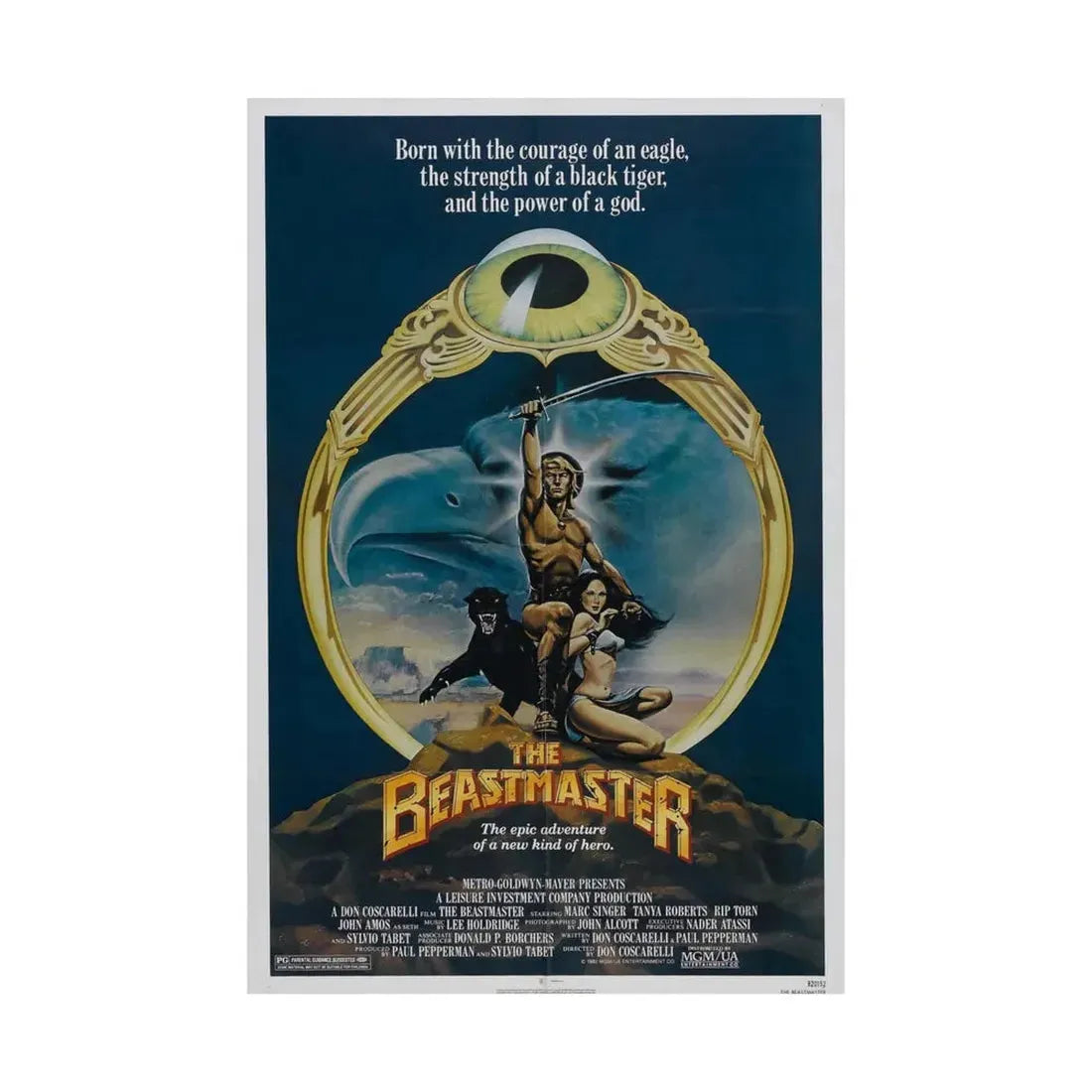 THE BEASTMASTER 1982 - Paper Movie Poster - The Sticker Space