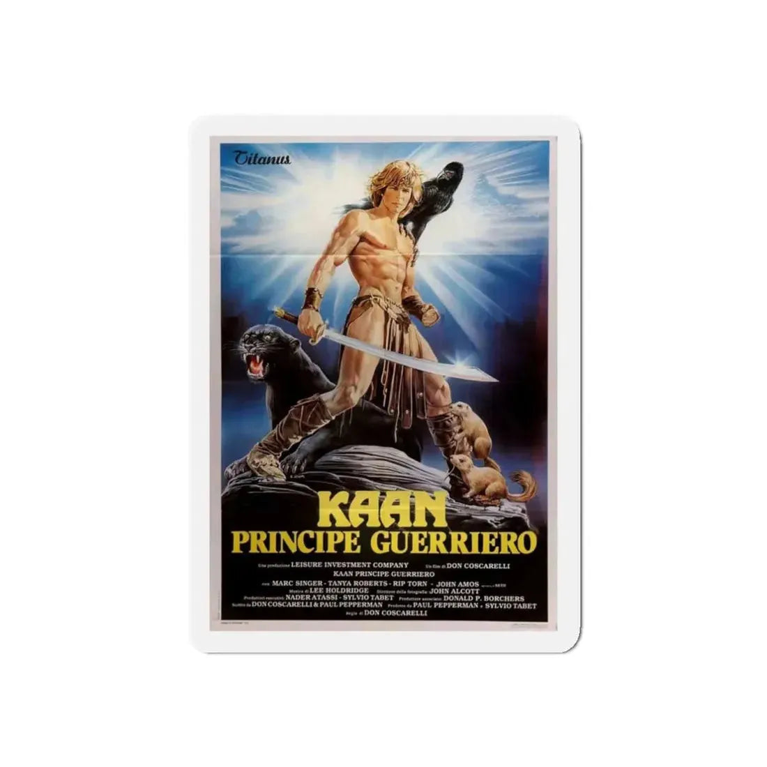 THE BEASTMASTER (ITALIAN) 1982 Movie Poster - Refrigerator Magnet 3 Inch Die-Cut - The Sticker Space