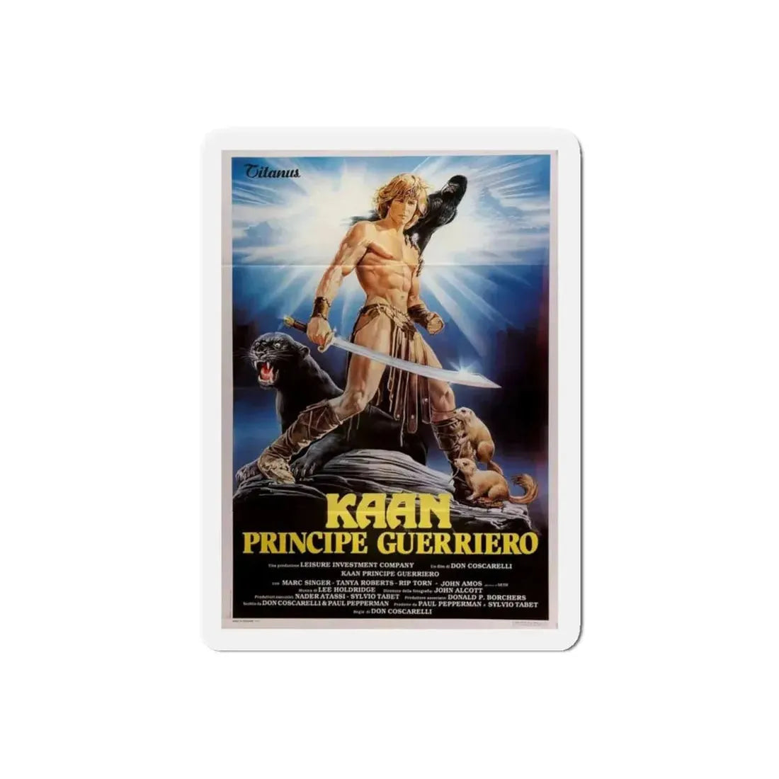 THE BEASTMASTER (ITALIAN) 1982 Movie Poster - Refrigerator Magnet 6 Inch Die-Cut - The Sticker Space