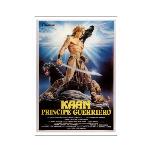 THE BEASTMASTER (ITALIAN) 1982 Movie Poster - STICKER Vinyl Kiss-Cut Decal 2 Inch White - The Sticker Space