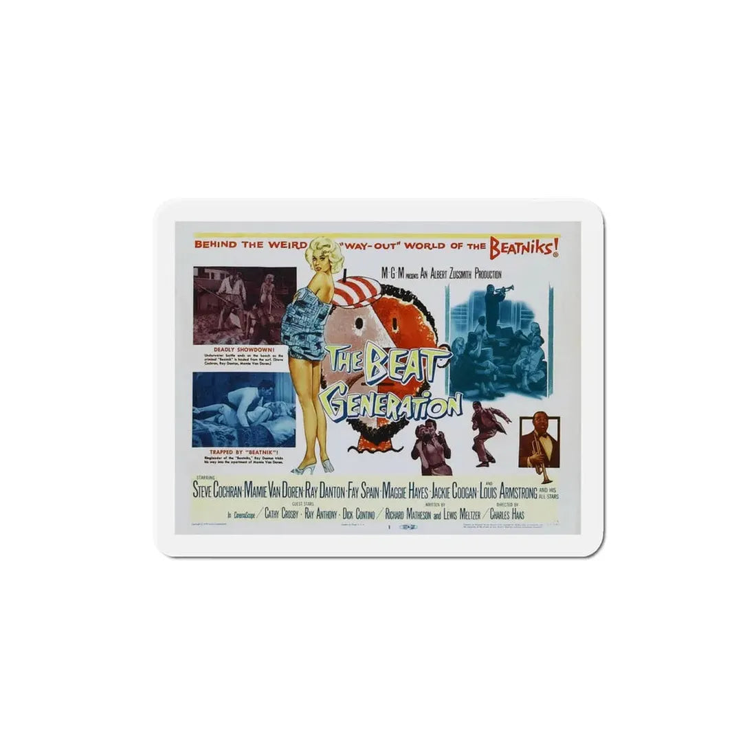 The Beat Generation 1959 Movie Poster Refrigerator Magnet 5 Inch - The Sticker Space