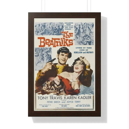 THE BEATNIKS 1958 - Framed Movie Poster 16″ x 24″ Walnut - The Sticker Space