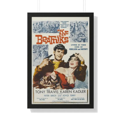 THE BEATNIKS 1958 - Framed Movie Poster 20" x 30" Black - The Sticker Space