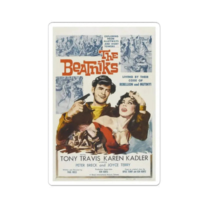 THE BEATNIKS 1958 Movie Poster - STICKER Vinyl Kiss-Cut Decal 2 Inch White - The Sticker Space