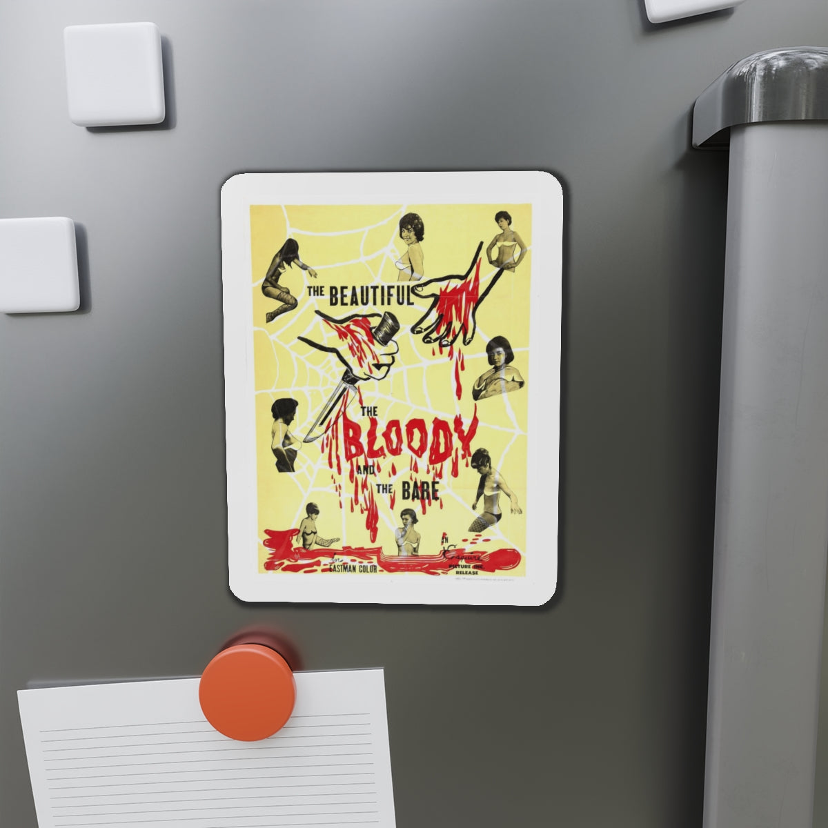 THE BEAUTIFUL, THE BLOODY AND THE BARE 1964 Movie Poster - Refrigerator Magnet-The Sticker Space