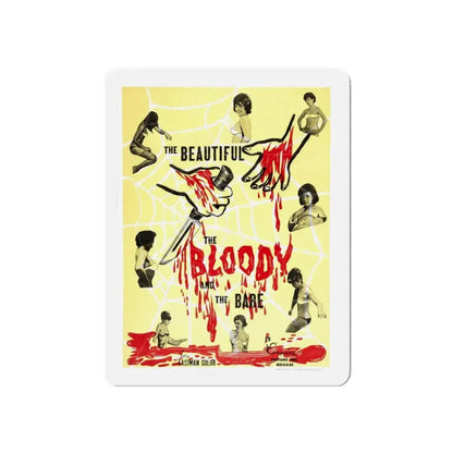 THE BEAUTIFUL, THE BLOODY AND THE BARE 1964 Movie Poster - Refrigerator Magnet 3 Inch Die-Cut - The Sticker Space