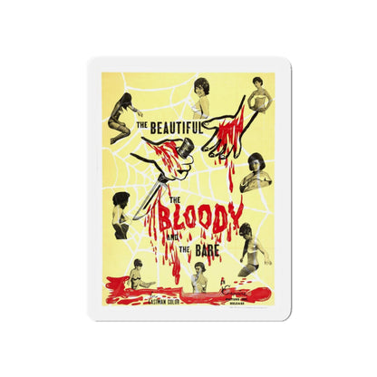 THE BEAUTIFUL, THE BLOODY AND THE BARE 1964 Movie Poster - Refrigerator Magnet-3" x 3"-The Sticker Space