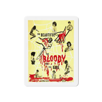 THE BEAUTIFUL, THE BLOODY AND THE BARE 1964 Movie Poster - Refrigerator Magnet 4 Inch Die-Cut - The Sticker Space