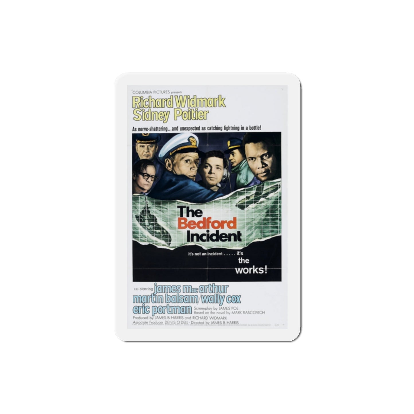 The Bedford Incident 1965 Movie Poster Die-Cut Magnet-2 Inch-The Sticker Space