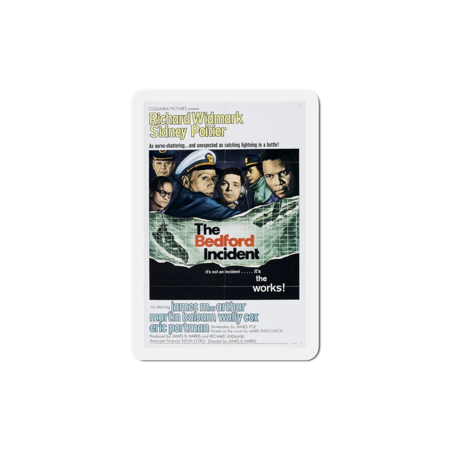 The Bedford Incident 1965 Movie Poster Die-Cut Magnet-4 Inch-The Sticker Space