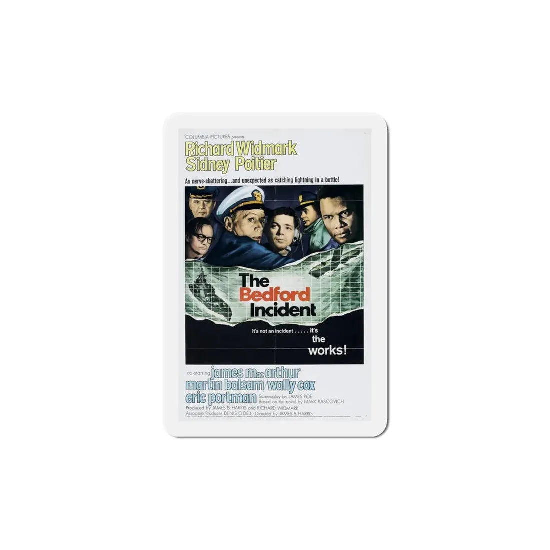 The Bedford Incident 1965 Movie Poster Refrigerator Magnet 6 Inch - The Sticker Space