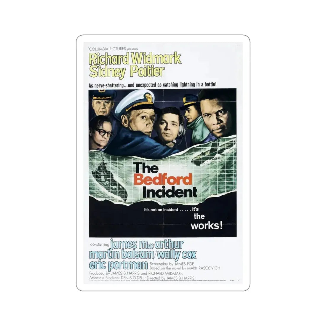 The Bedford Incident 1965 Movie Poster STICKER Vinyl Die-Cut Decal 6 Inch - The Sticker Space