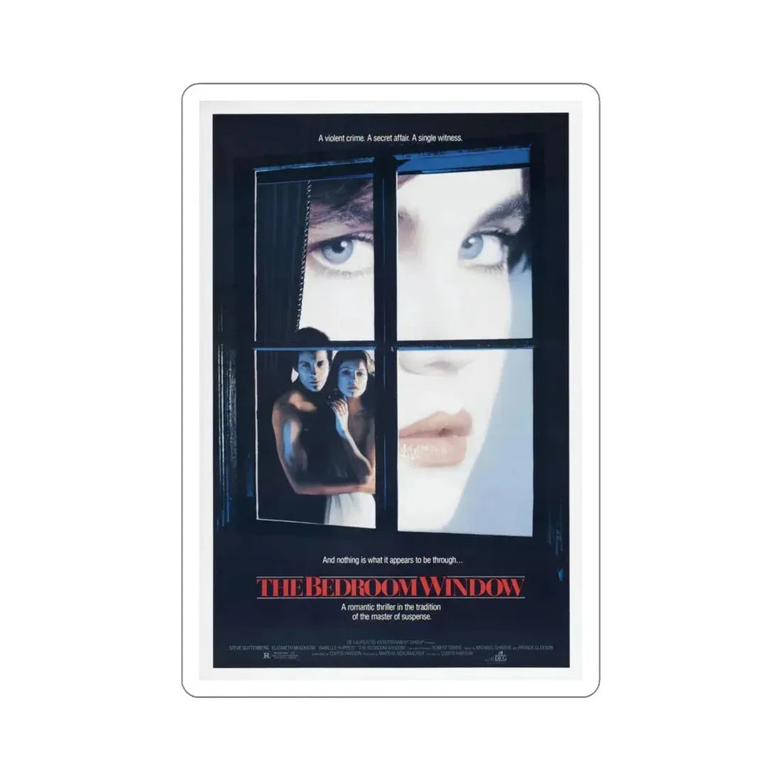 The Bedroom Window 1987 Movie Poster STICKER Vinyl Die-Cut Decal 4 Inch - The Sticker Space