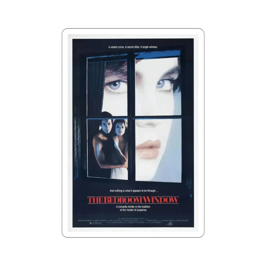 The Bedroom Window 1987 Movie Poster STICKER Vinyl Die-Cut Decal 6 Inch - The Sticker Space