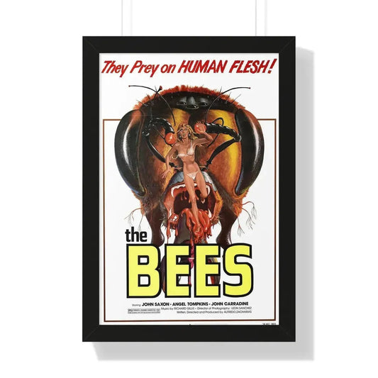 THE BEES 1976 - Framed Movie Poster 16″ x 24″ Black - The Sticker Space