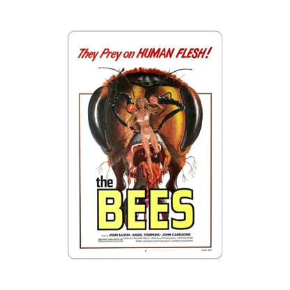 THE BEES 1976 Movie Poster - STICKER Vinyl Kiss-Cut Decal 2 Inch White - The Sticker Space