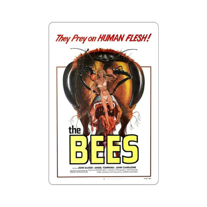 THE BEES 1976 Movie Poster - STICKER Vinyl Kiss-Cut Decal 4 Inch White - The Sticker Space