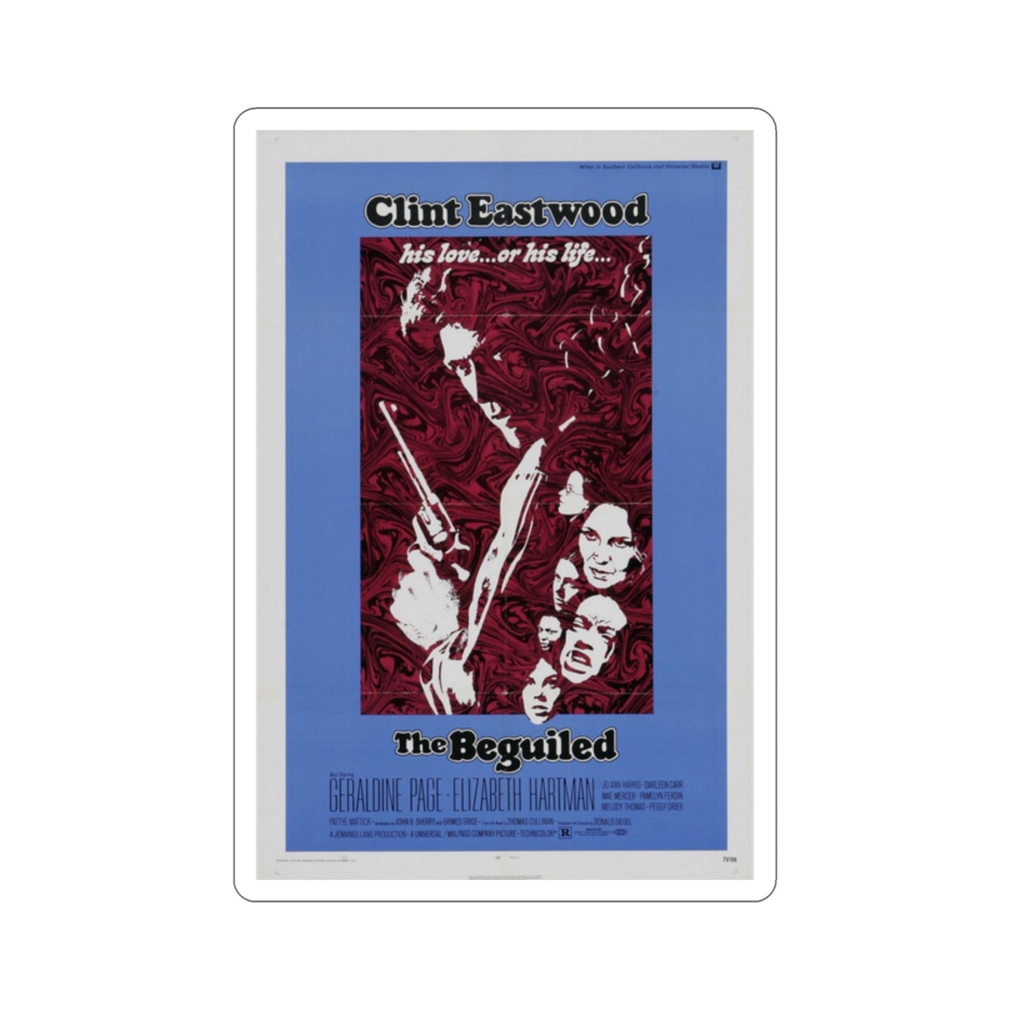 The Beguiled 1971 Movie Poster STICKER Vinyl Die-Cut Decal-2 Inch-The Sticker Space