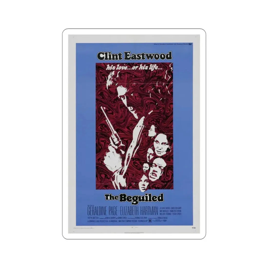 The Beguiled 1971 Movie Poster STICKER Vinyl Die-Cut Decal 4 Inch - The Sticker Space