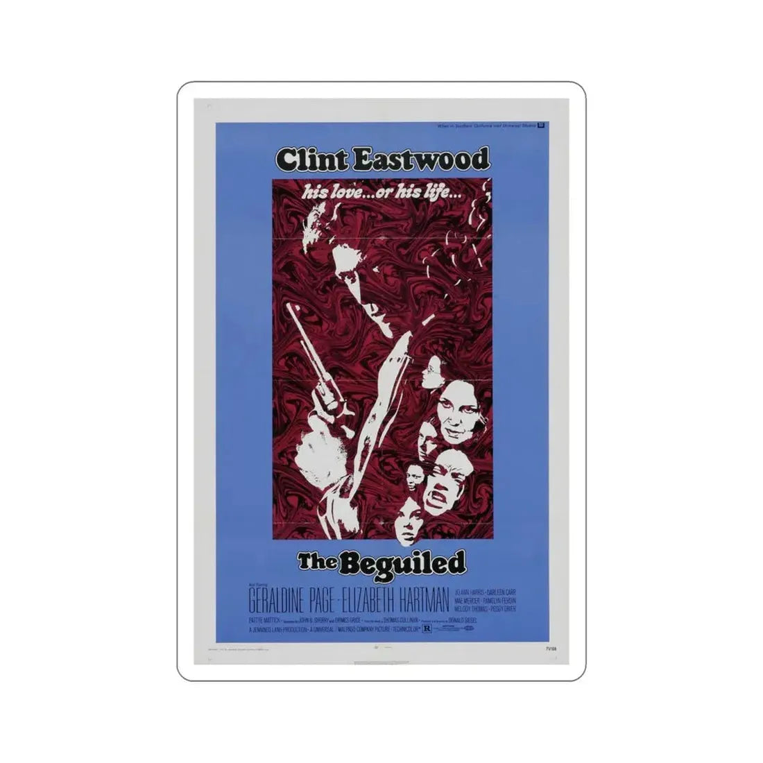 The Beguiled 1971 Movie Poster STICKER Vinyl Die-Cut Decal 5 Inch - The Sticker Space