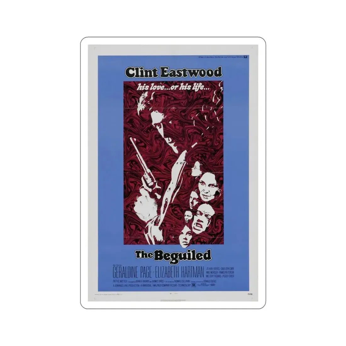 The Beguiled 1971 Movie Poster STICKER Vinyl Die-Cut Decal 6 Inch - The Sticker Space