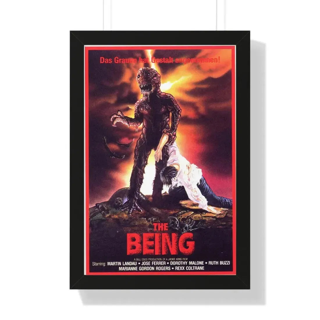 THE BEING (GERMAN) 1983 - Framed Movie Poster 16″ x 24″ Black - The Sticker Space