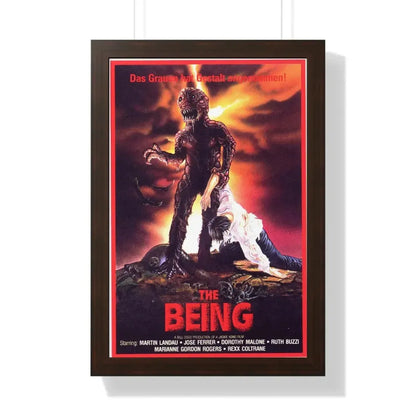 THE BEING (GERMAN) 1983 - Framed Movie Poster 16″ x 24″ Walnut - The Sticker Space