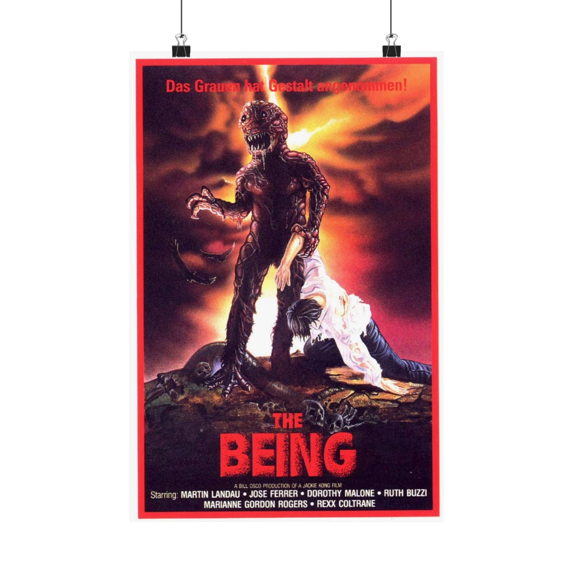 THE BEING (GERMAN) 1983 - Paper Movie Poster-12″ x 18″-The Sticker Space