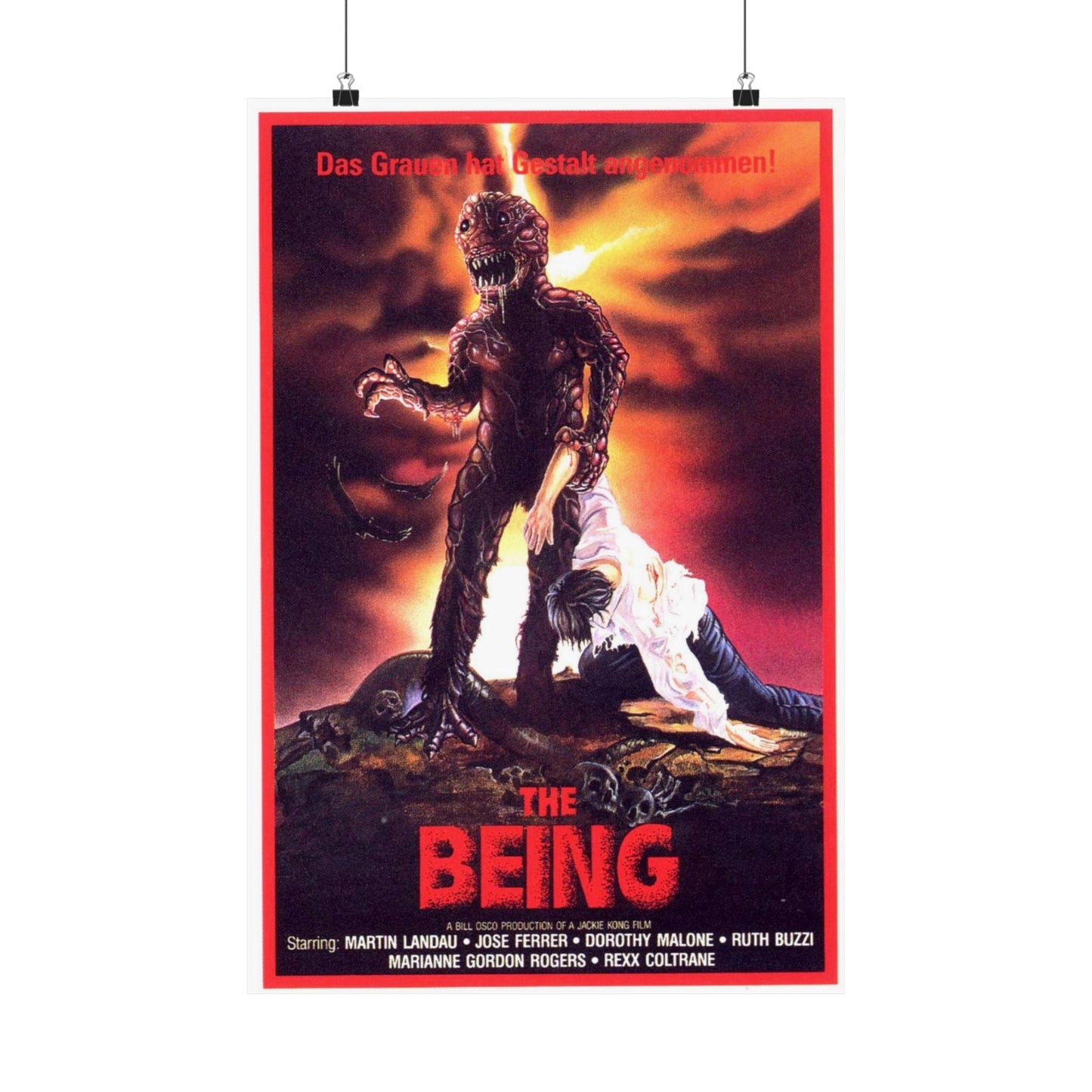 THE BEING (GERMAN) 1983 - Paper Movie Poster-16″ x 24″-The Sticker Space