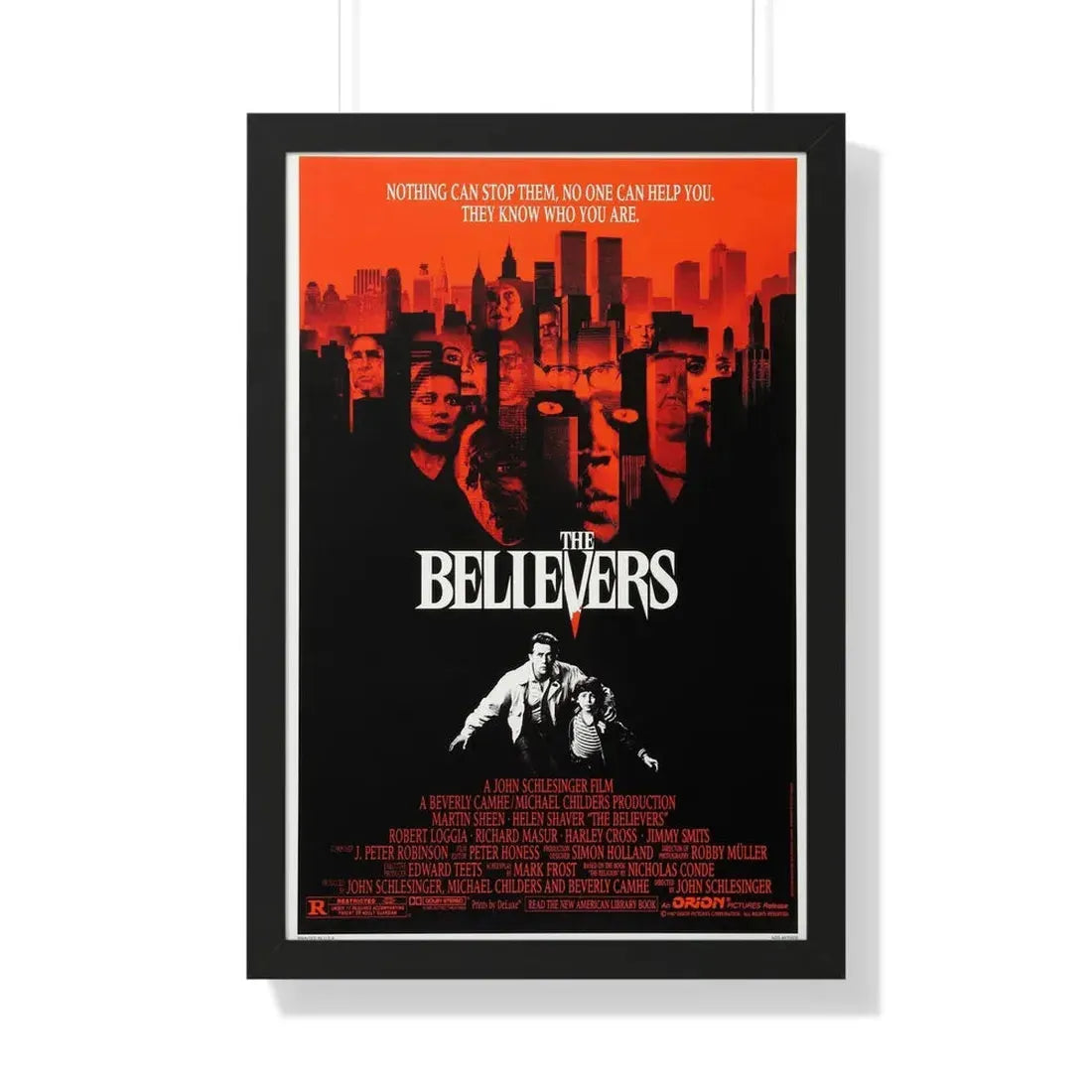THE BELIEVERS 1987 - Framed Movie Poster 20" x 30" Black - The Sticker Space