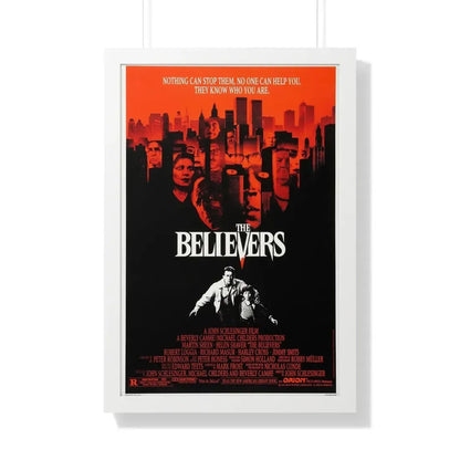 THE BELIEVERS 1987 - Framed Movie Poster 20" x 30" White - The Sticker Space