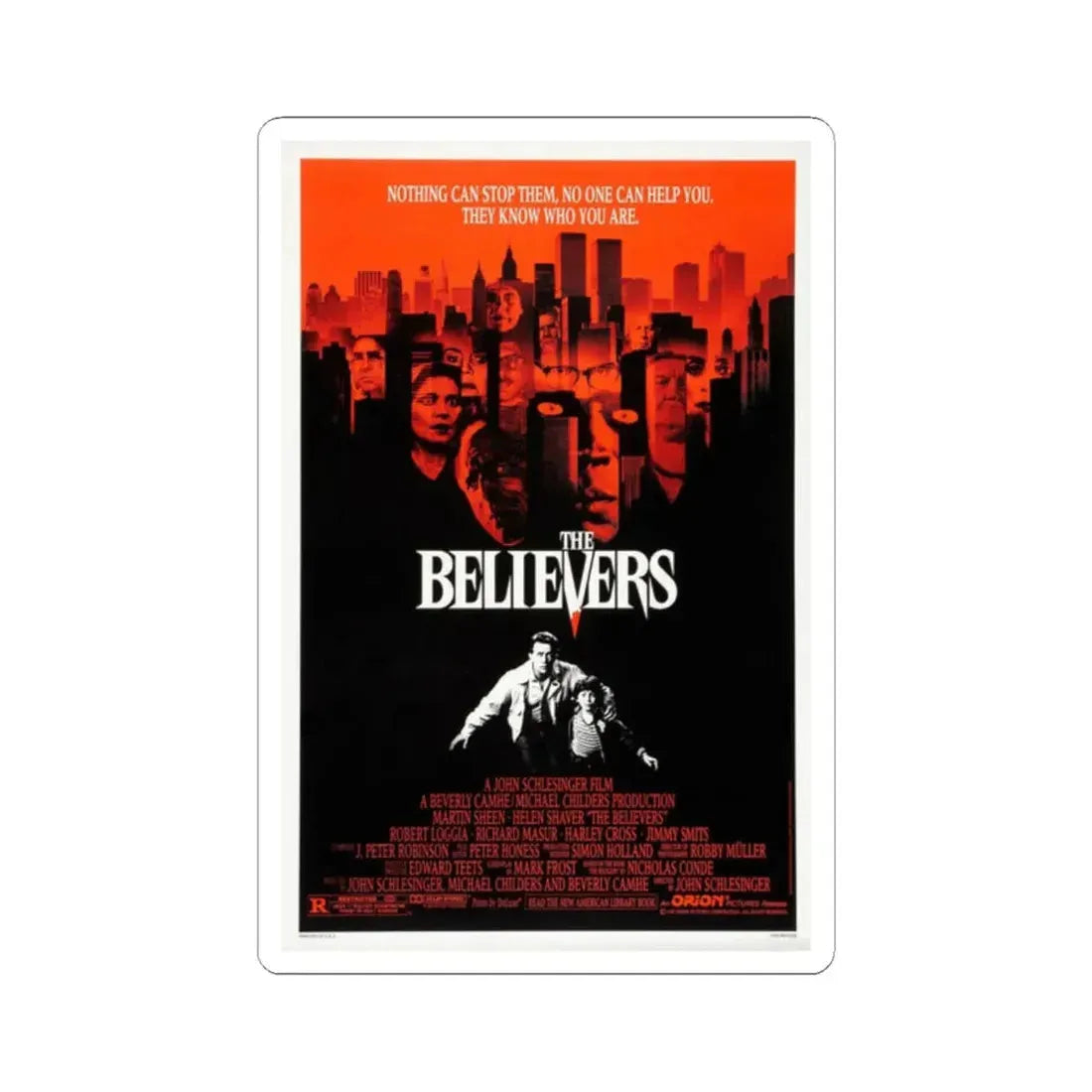 THE BELIEVERS 1987 Movie Poster - STICKER Vinyl Kiss-Cut Decal 2 Inch White - The Sticker Space