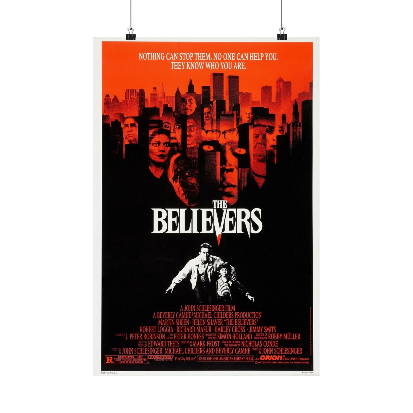 THE BELIEVERS 1987 - Paper Movie Poster-16″ x 24″-The Sticker Space