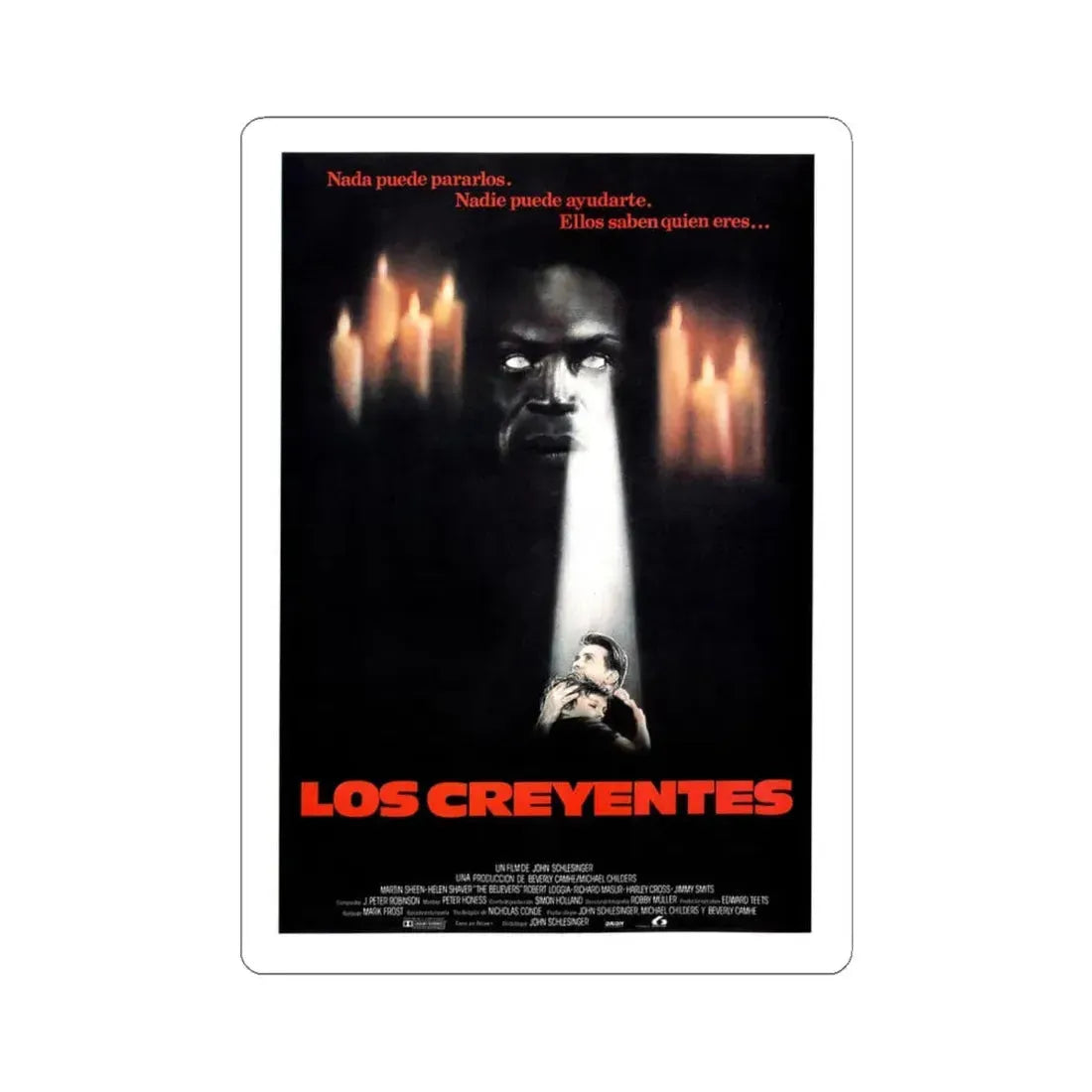 THE BELIEVERS (2) 1987 Movie Poster - STICKER Vinyl Kiss-Cut Decal 6 Inch White - The Sticker Space