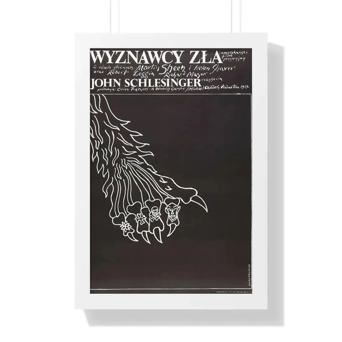 THE BELIEVERS (POLISH) 1987 - Framed Movie Poster 16″ x 24″ White - The Sticker Space