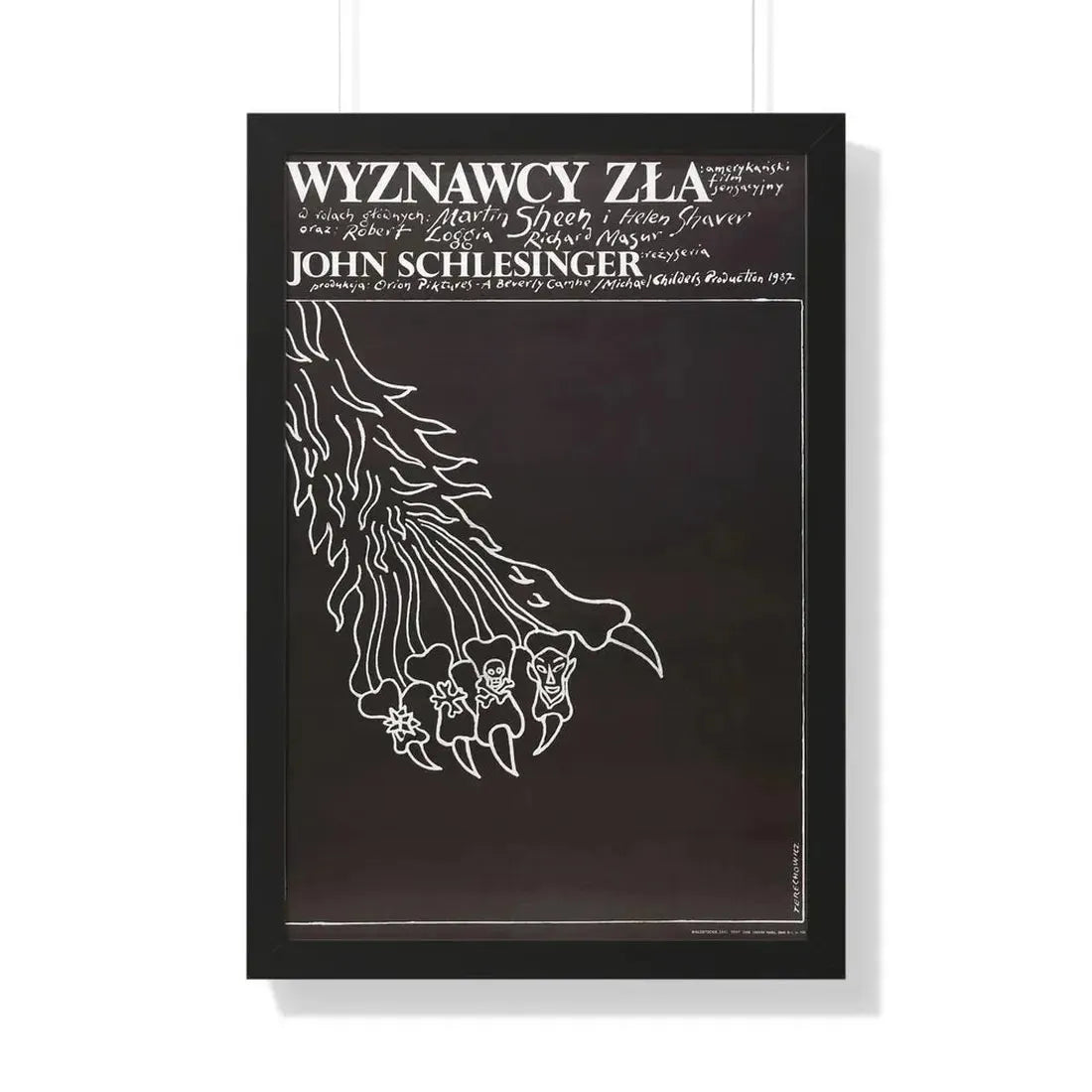 THE BELIEVERS (POLISH) 1987 - Framed Movie Poster 20" x 30" Black - The Sticker Space