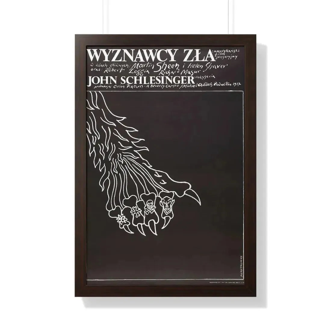 THE BELIEVERS (POLISH) 1987 - Framed Movie Poster 20" x 30" Walnut - The Sticker Space