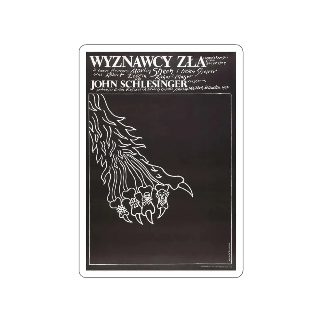 THE BELIEVERS (POLISH) 1987 Movie Poster STICKER Vinyl Die-Cut Decal 3 Inch - The Sticker Space