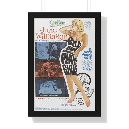 THE BELL-BOY AND THE PLAYGIRLS 1962 - Framed Movie Poster-16″ x 24″-The Sticker Space