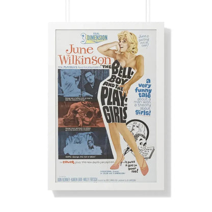 THE BELL-BOY AND THE PLAYGIRLS 1962 - Framed Movie Poster 20" x 30" White - The Sticker Space