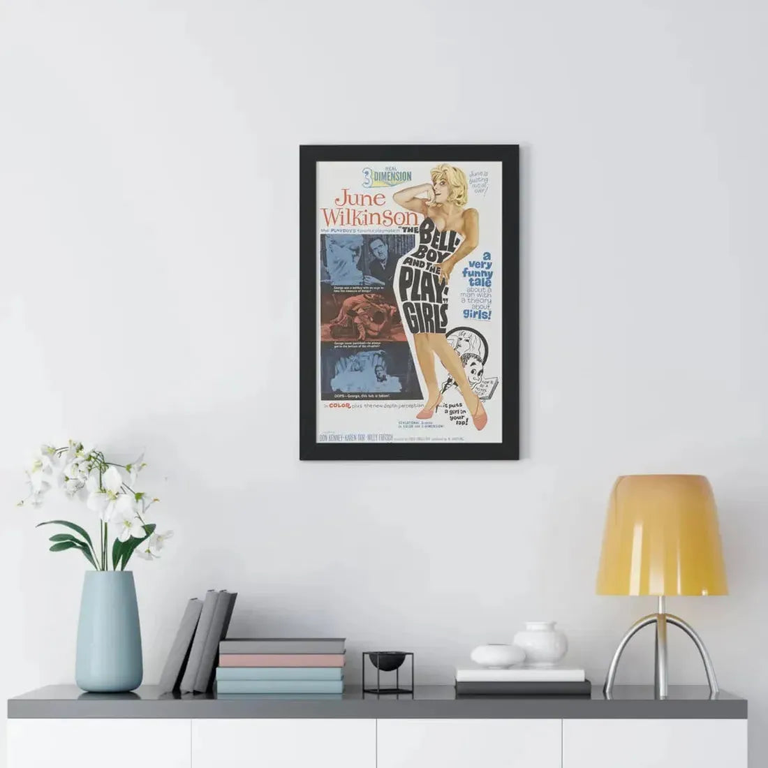 THE BELL-BOY AND THE PLAYGIRLS 1962 - Framed Movie Poster - The Sticker Space