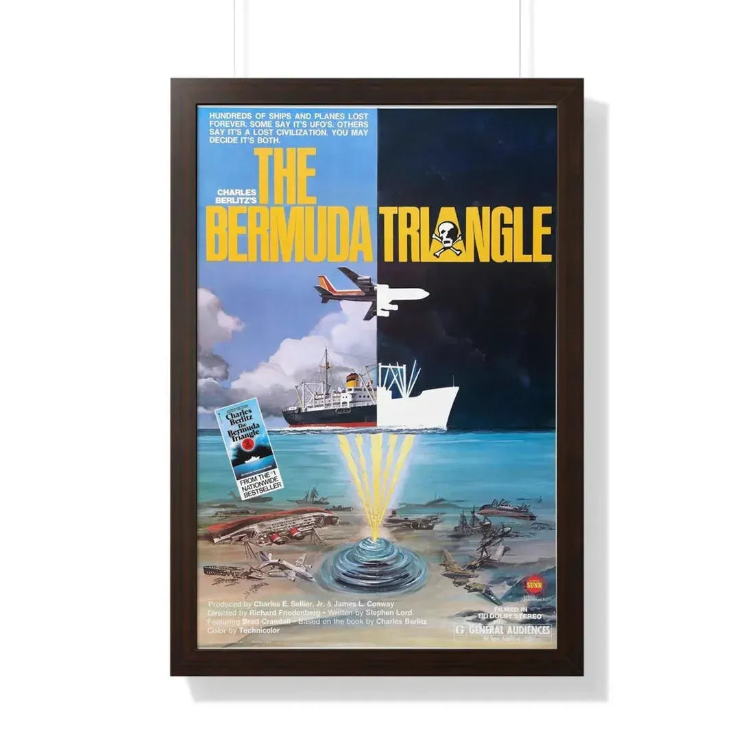 THE BERMUDA TRIANGLE 1978 - Framed Movie Poster 20" x 30" Walnut - The Sticker Space