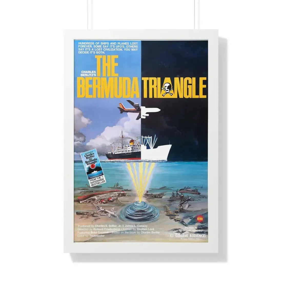THE BERMUDA TRIANGLE 1978 - Framed Movie Poster 20" x 30" White - The Sticker Space